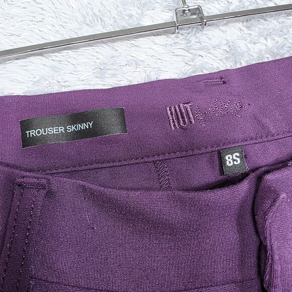 Kut From The Kloth Purple Trouser Skinny Pants Size 8S - Picture 5 of 7